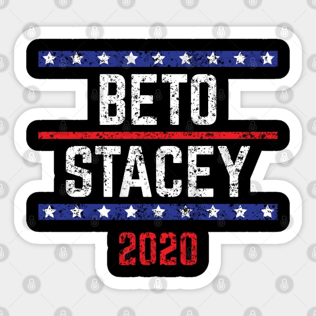 Beto O'Rourke and Stacey Abrams on the one ticket? Dare to dream. Presidential race 2020 Distressed text Sticker by YourGoods